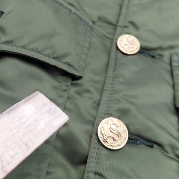 50s Horace Small TUFFY JAC Nylon Jacket 40R Waterbury Brass Buttons USA Green - Picture 10 of 13